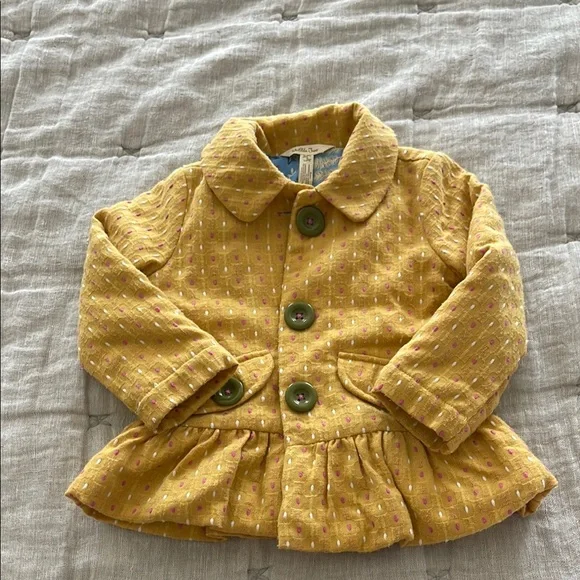 Matilda Jane Yellow Blazer with Peplum Style and Textured Fabric - Picture 2 of 6